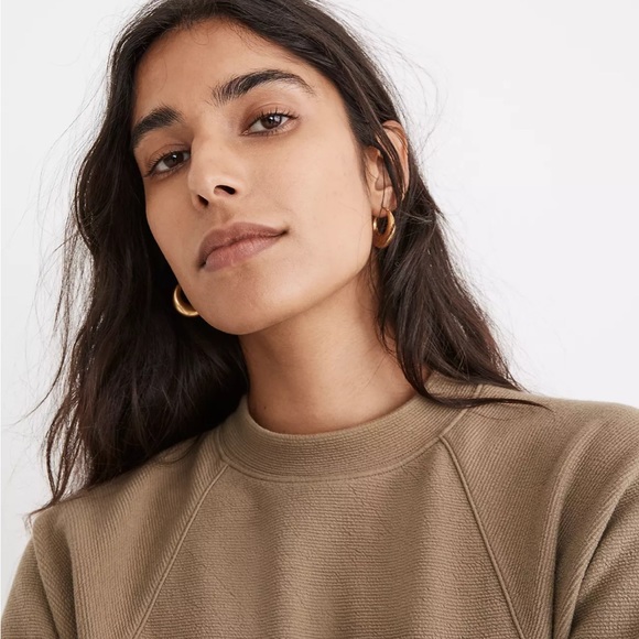 Madewell button back mock neck top - Picture 3 of 9